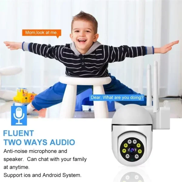 1080P PTZ WIFI IP Camera Audio CCTV Surveillance 4X Zoom Night Full Color Wireless Waterproof H.264 Audio Security